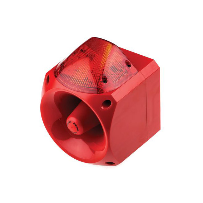 Klaxon Nexus 系列 红色灯罩 闪光 氙 发声器 - 信号灯塔组合 PNC-0001