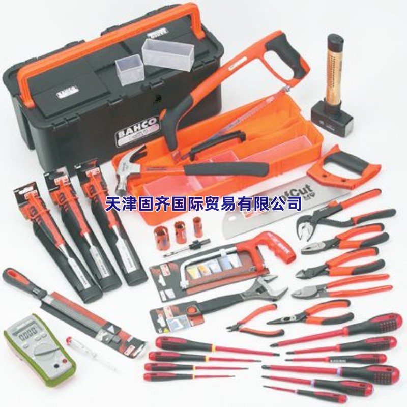 478-1309 Bahco 工具套装, 31件 电工工具套件, 内含 凿、锤子、锯、螺丝刀、可调扳手